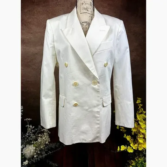 Zadig & Voltaire Vina Coton Blazer - Cream- size 40 (4) - Picture 5 of 16